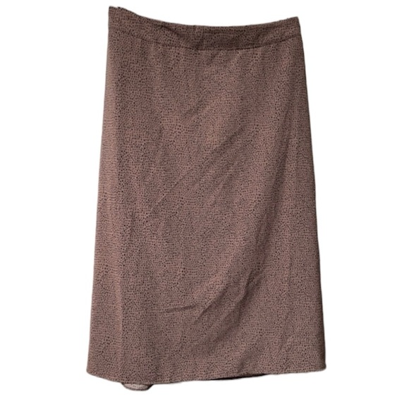 NWOT: ONE BY CHAPTER Pinkish Brown Skirt With Black Spots A-line Size Medium - Picture 2 of 7